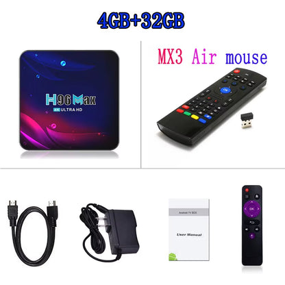 V11 Smart TV BOX Android 11 4GB RAM Rockchip 3318 4K Google 3D Video BT4.0 4K Media Player Set Top Box