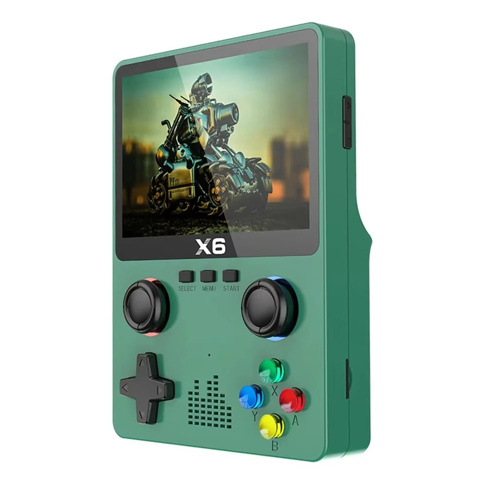 X6 Video Game Consoles 3.5Inch IPS Screen Handheld Game Player Dual Joystick 11Simulators GBA Video Game Console for Kids Gi