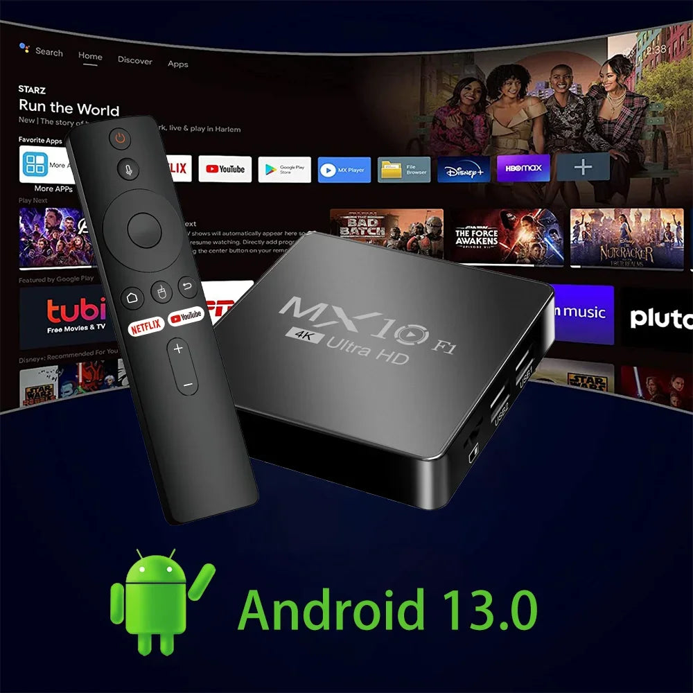 Android Tv Box Decoder 2024 4K Android 13  F1 Digital Wholesale Onn Certificado Smart Android Tv Box