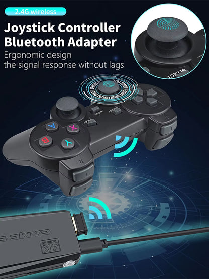 M8 Video Game Console 2.4G Double Wireless Controller Game Stick 4K 10000 Games 64GB 32GB Retro Games for PS1/GBA Boy Gift