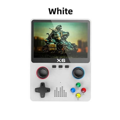 X6 Video Game Consoles 3.5Inch IPS Screen Handheld Game Player Dual Joystick 11Simulators GBA Video Game Console for Kids Gi