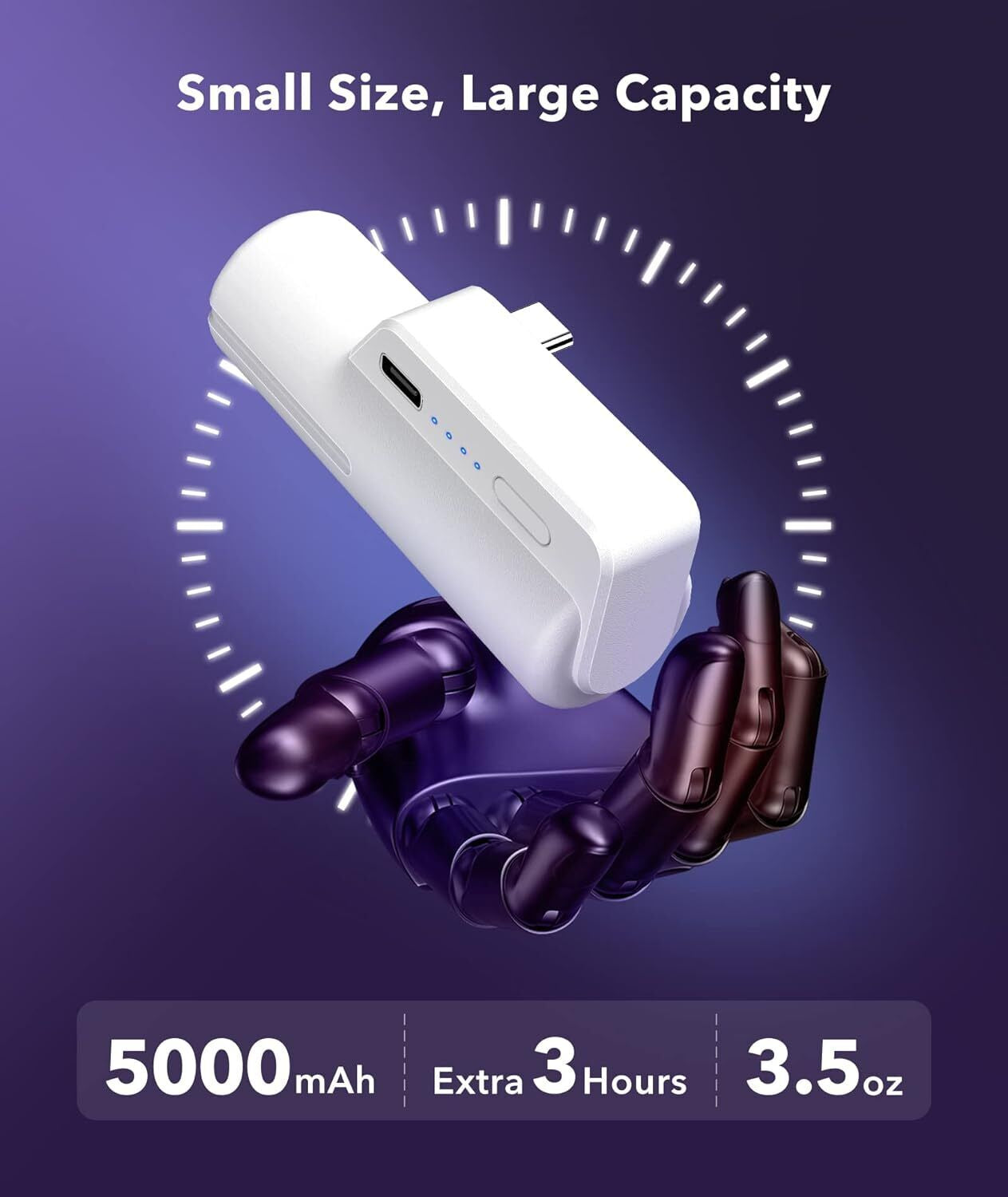 5000Mah Battery Pack Power Bank Compatible with Oculus/Meta Quest 2