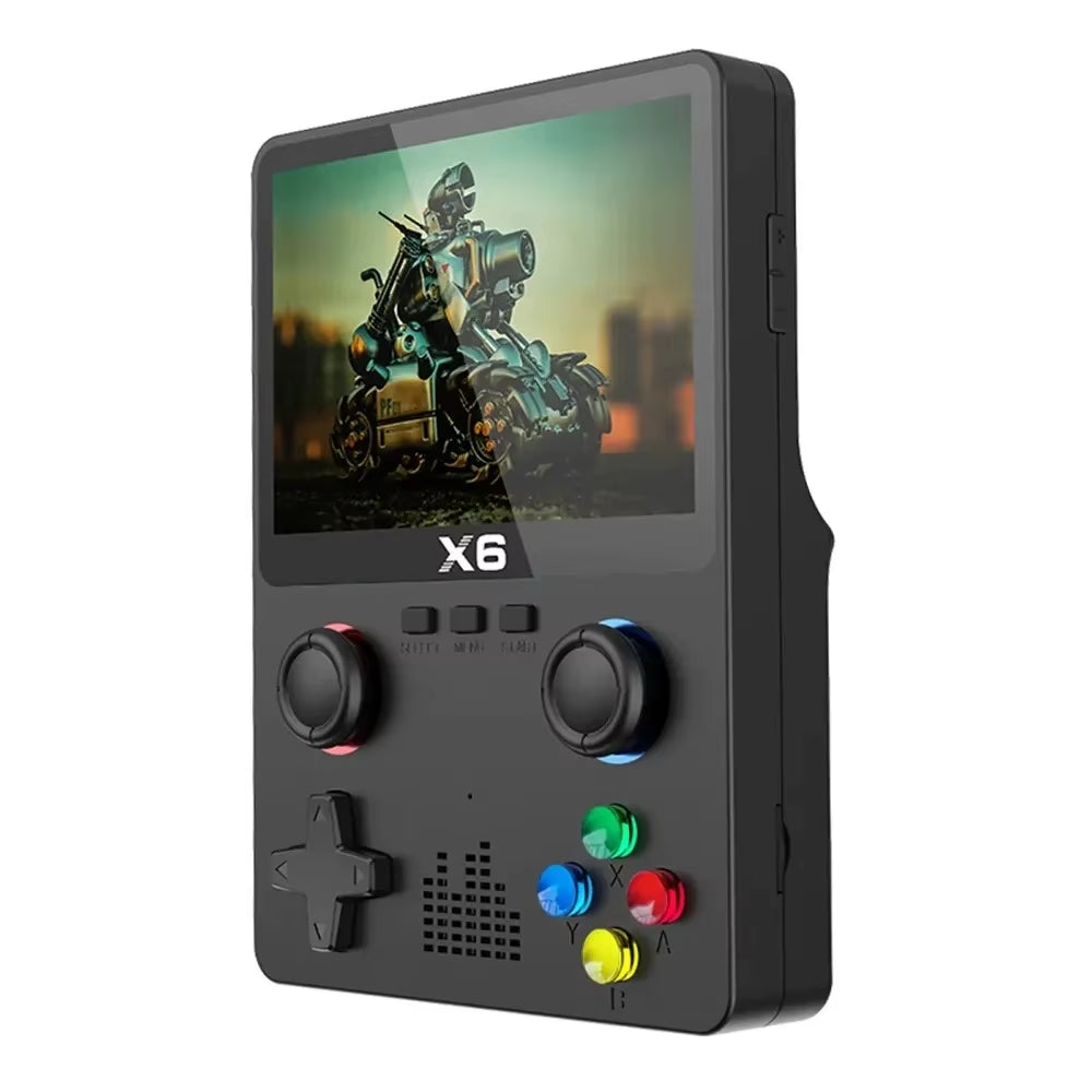 X6 Video Game Consoles 3.5Inch IPS Screen Handheld Game Player Dual Joystick 11Simulators GBA Video Game Console for Kids Gi