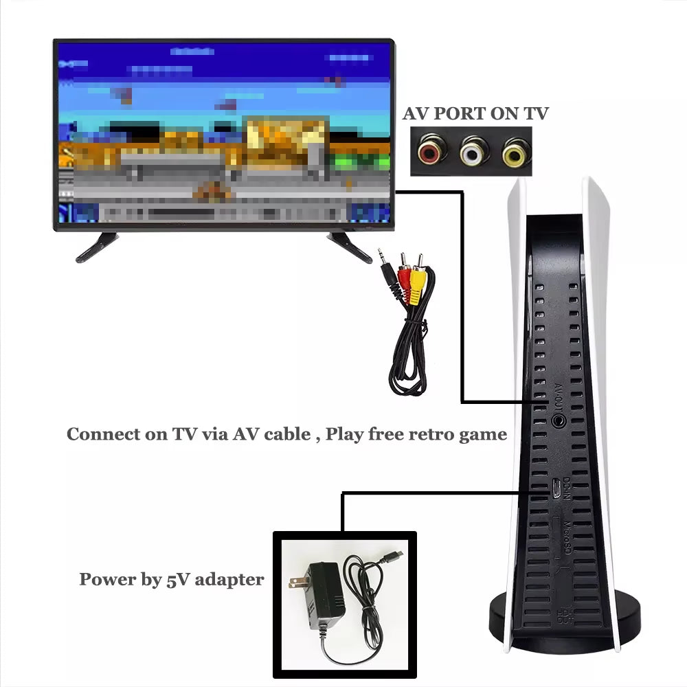 Game Station 5 Video Game Console with 200 Classic Game 8 Bit TV Consola Retro Handheld Kids USB Wired Gaming Player AV Output