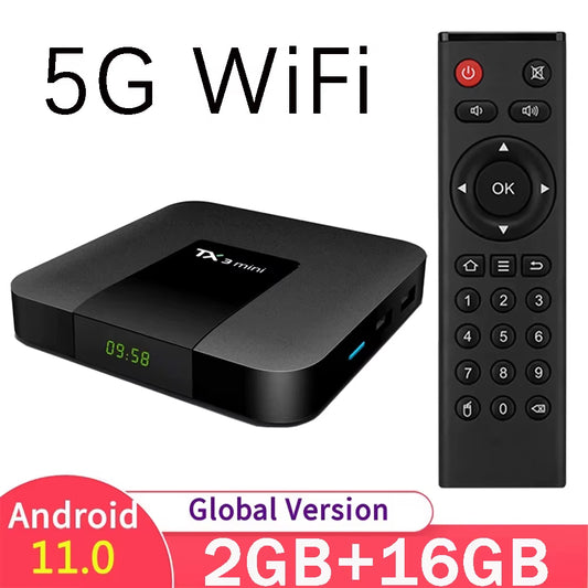 TV Original Tanix TX3 Mini TV Box 2GB 16GB Android 11.0 HD 4K Allwinner H313 S Dual Wifi 4G 5G TX3 Smart TV Box 2G 64G TX TV BOX