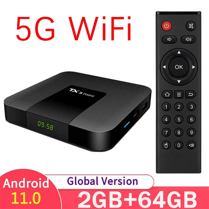 TV Original Tanix TX3 Mini TV Box 2GB 16GB Android 11.0 HD 4K Allwinner H313 S Dual Wifi 4G 5G TX3 Smart TV Box 2G 64G TX TV BOX
