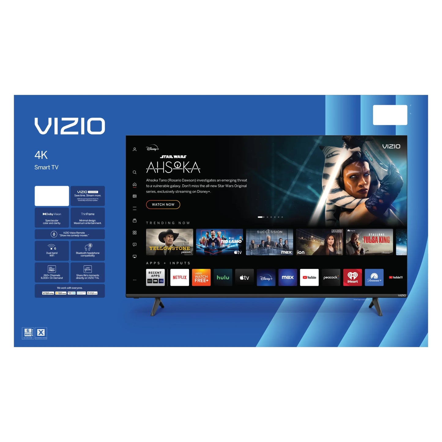 55” Class 4K UHD LED HDR Smart TV (V4K55M-08)