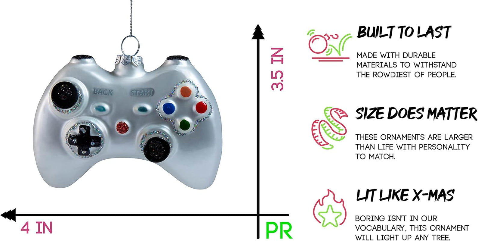 Party Rock | White Video Game Controller | Entertainment Collection