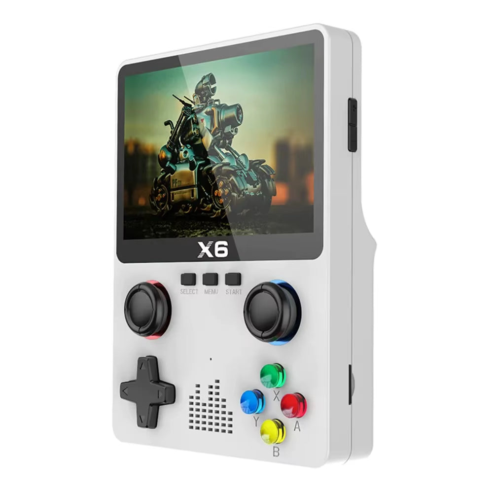 X6 Video Game Consoles 3.5Inch IPS Screen Handheld Game Player Dual Joystick 11Simulators GBA Video Game Console for Kids Gi