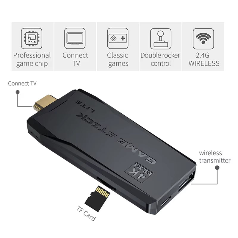 M8 Video Game Console 4K Hdmi-Compatible Game Stick Built in 10000 Retro Game TV Dendy Console Support for PS1/FC/GBA