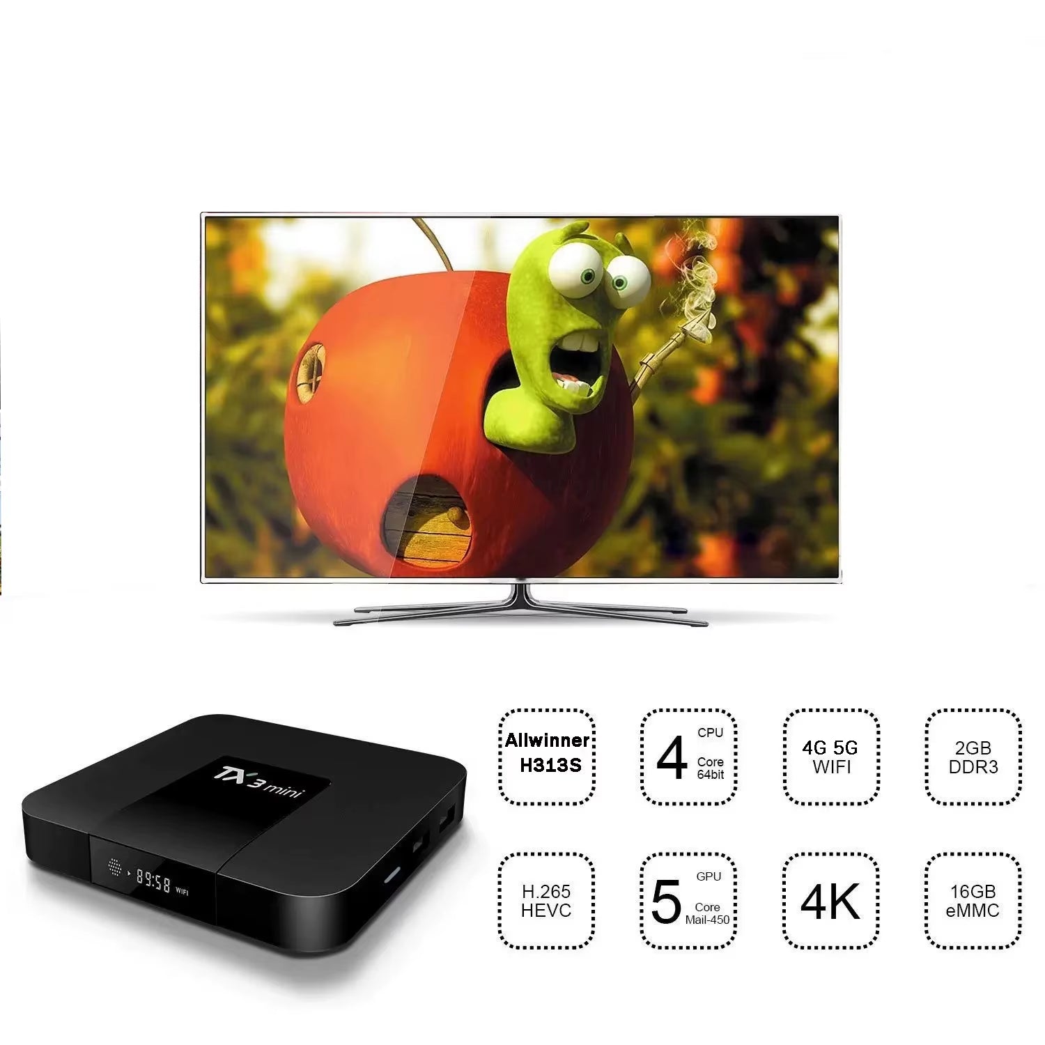 TV Original Tanix TX3 Mini TV Box 2GB 16GB Android 11.0 HD 4K Allwinner H313 S Dual Wifi 4G 5G TX3 Smart TV Box 2G 64G TX TV BOX